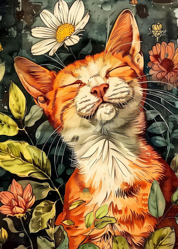 Kitty 2 Watercolor Animal Art