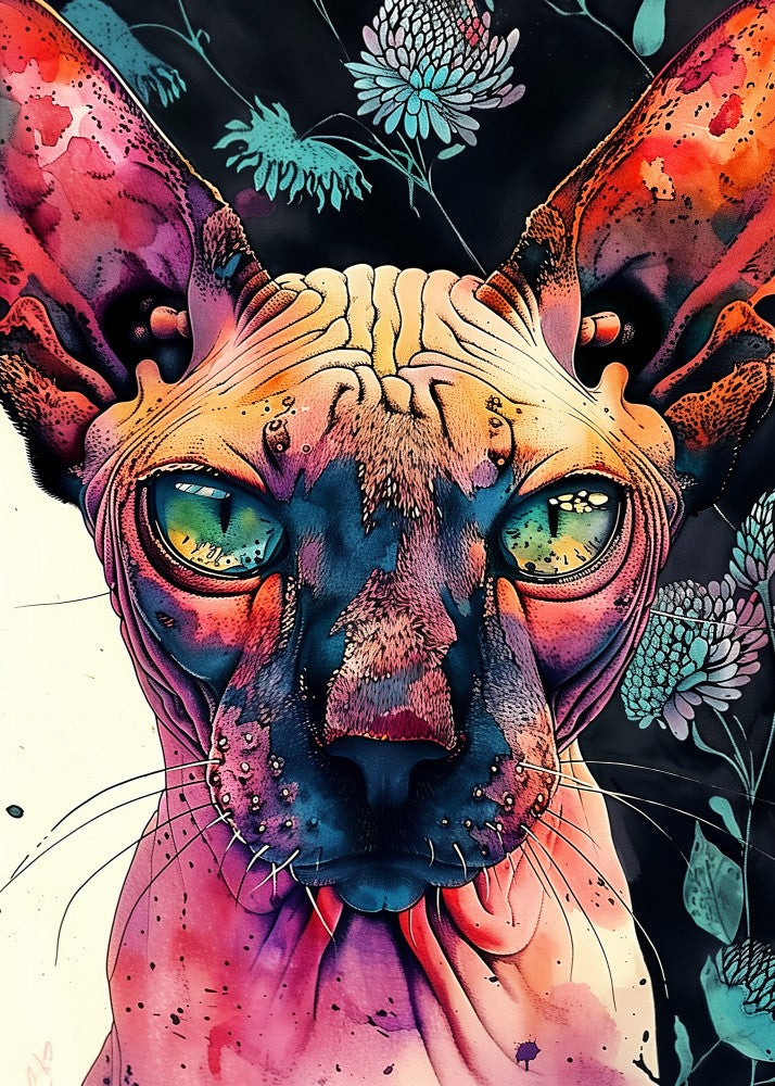 Kitty 3 Watercolor Animal Art