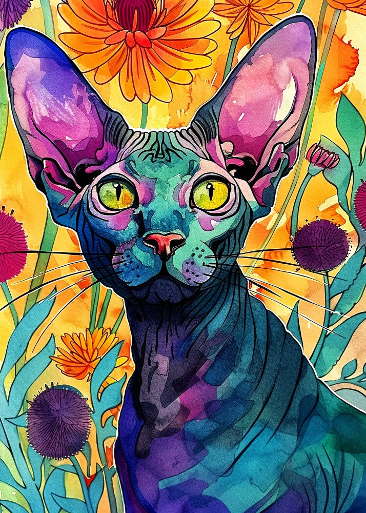 Kitty 4 Watercolor Animal Art