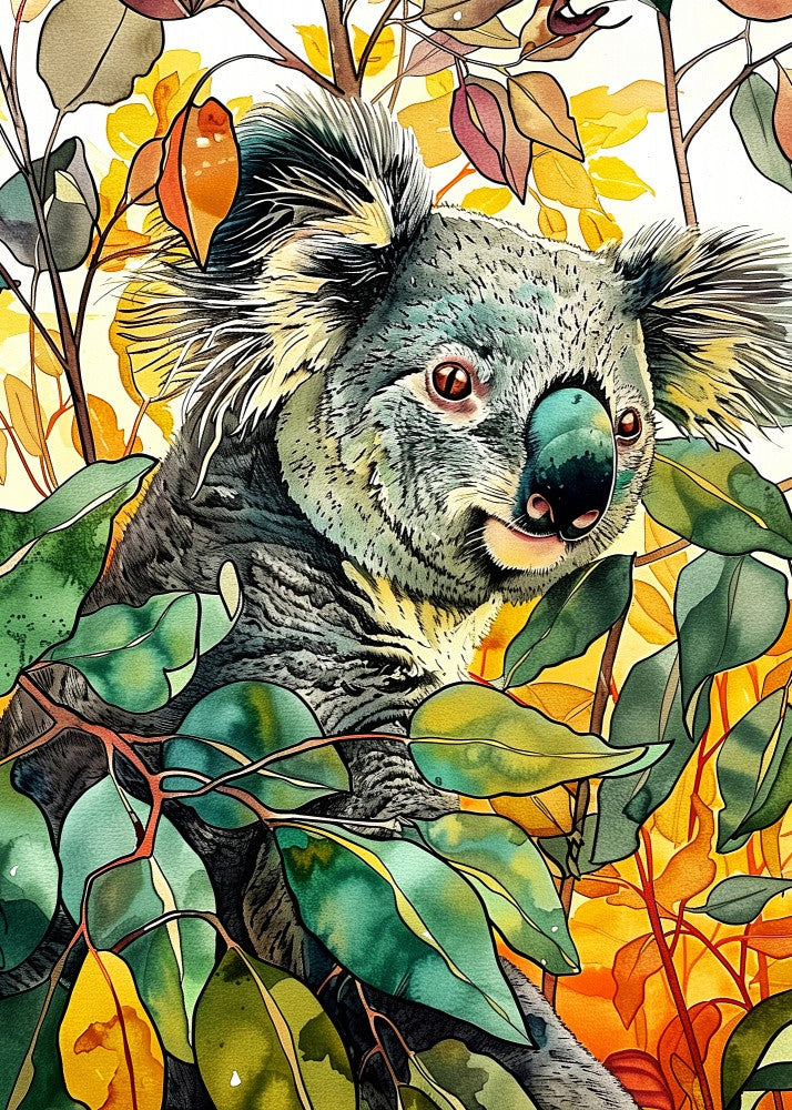 Koala Watercolor Animal Art