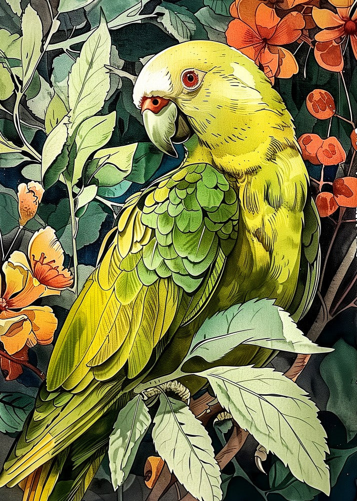 Parrot Watercolor Animal Art