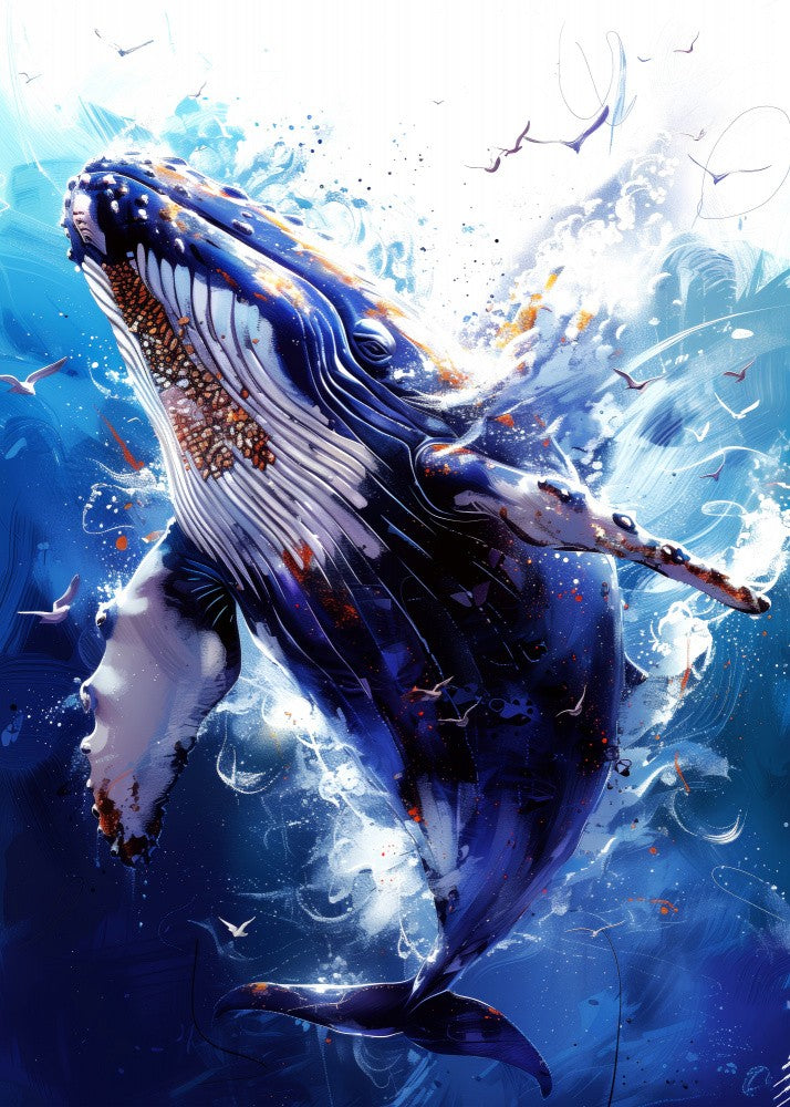 Whale 2  Watercolor Animal Art