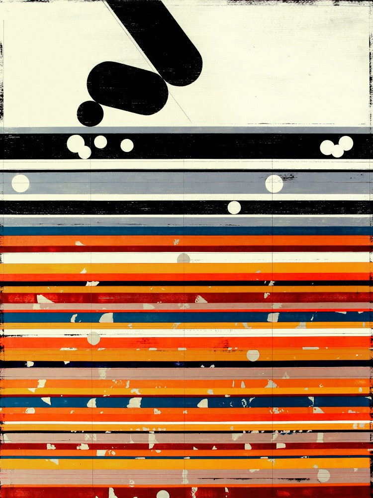 Vibrant Stripes with White Circles