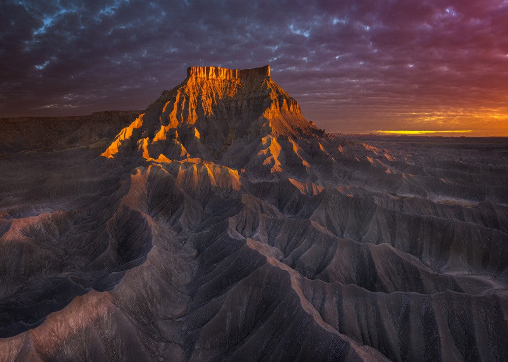 Sunrise in a cloudy morning