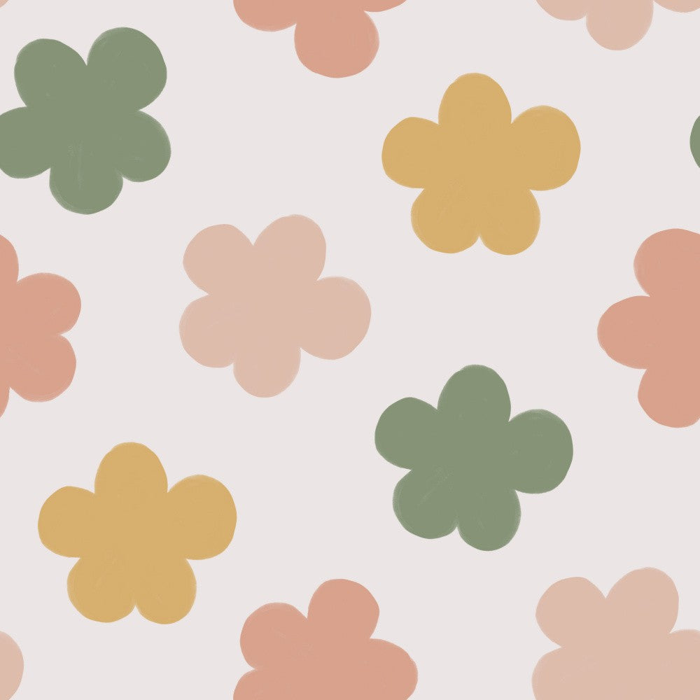 Green Yellow Pink Daisies
