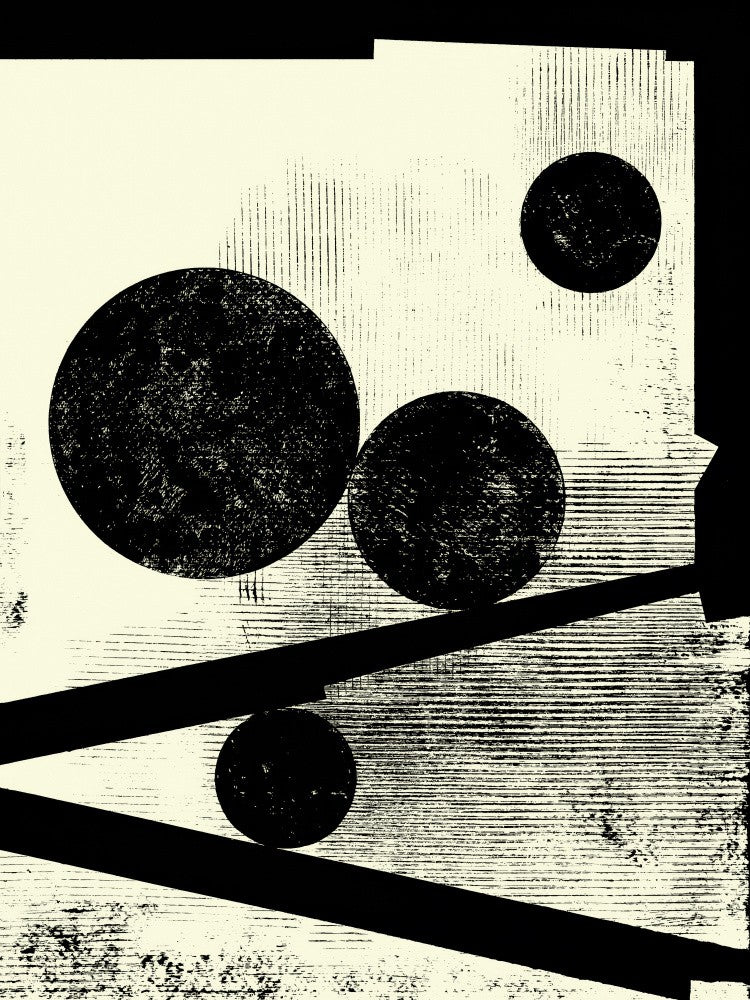 Geometric Shapes with a Black Circles and Lines