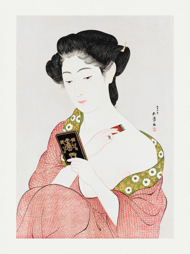 Japanese Woman Applying Powder (1918)