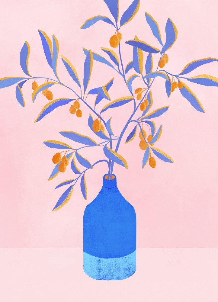 Blue Branches Still Life