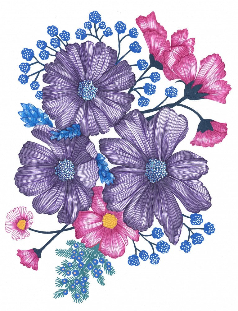 Pink and Purple Florals