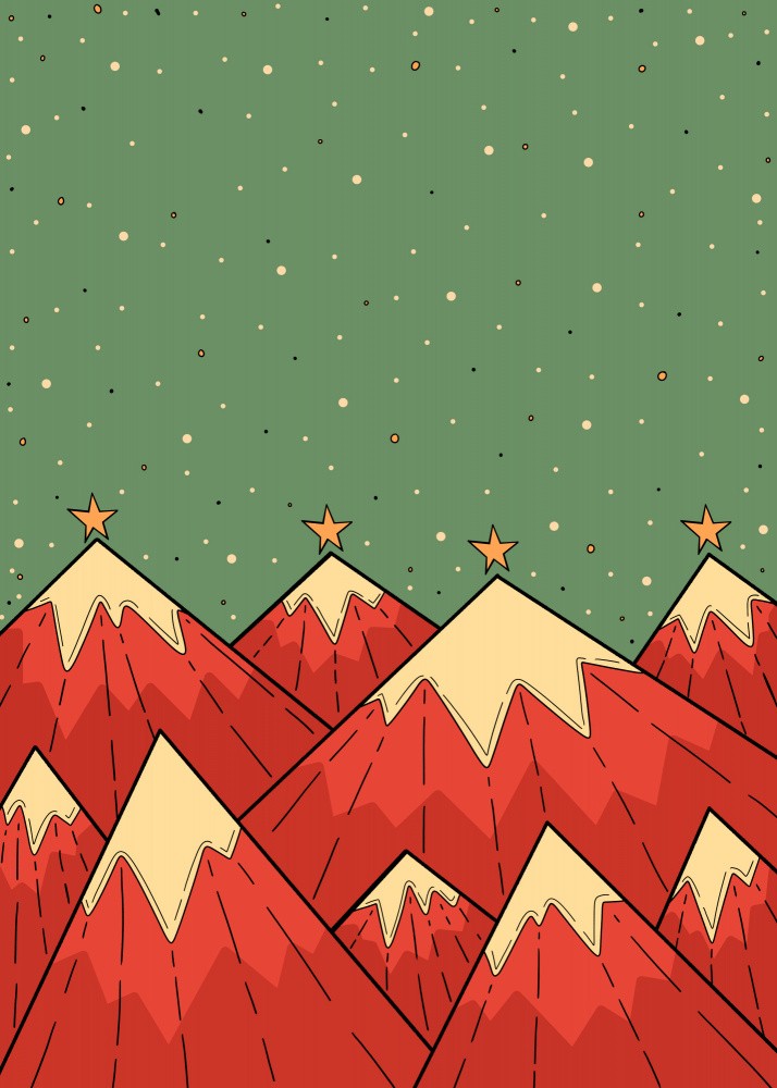 Festive star peaks