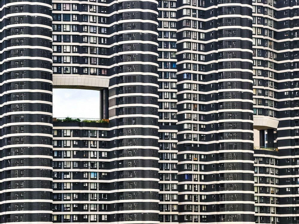 Large window of a residential Building