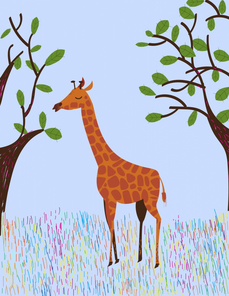 Gentle Giraffe Stroll