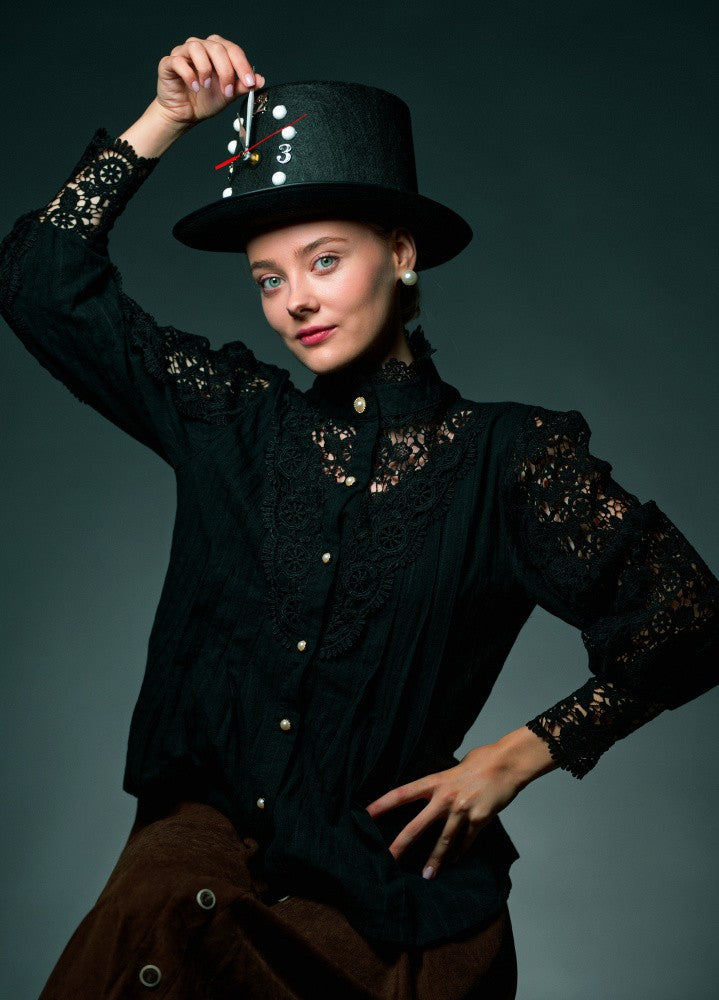 Top hat with watch
