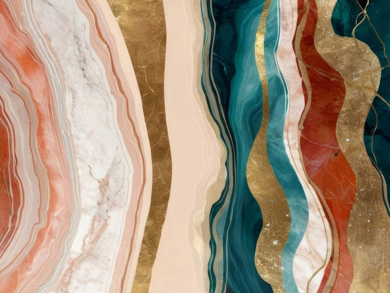 Marble Patterns With Vibrant Earth Tones