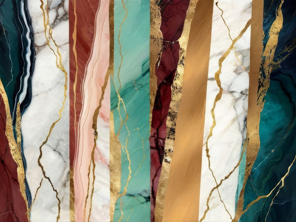 Marble Textures With Rich Gold Veins