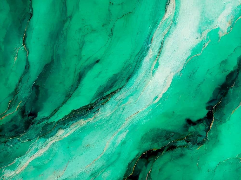 Abstract Green Marble Art