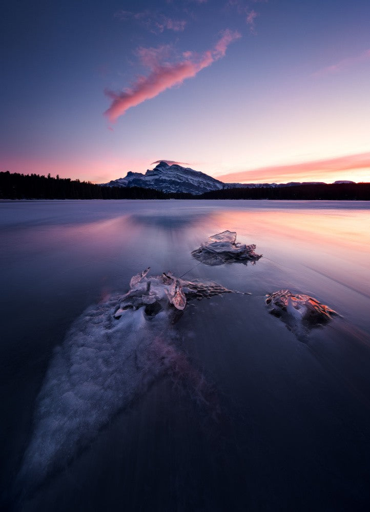 Gloire du lac de glace
