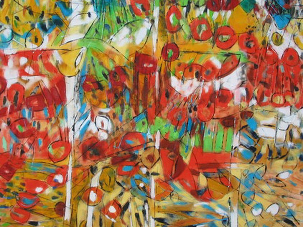 Sudoku, 100 X 100 Cm, Huile Sur Tissu, Malacots  2007 Copie