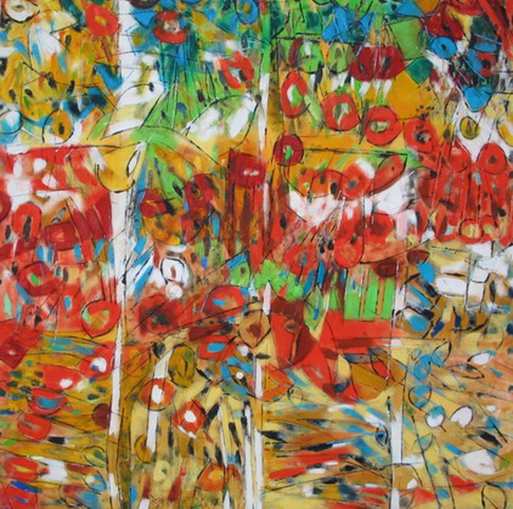 Sudoku, 100 X 100 Cm, Huile Sur Tissu, Malacots  2007 Copie