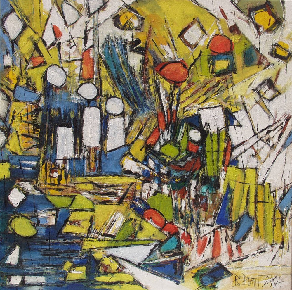Vide Ordures, Huile Sur Tissu, 50x50cm Copie