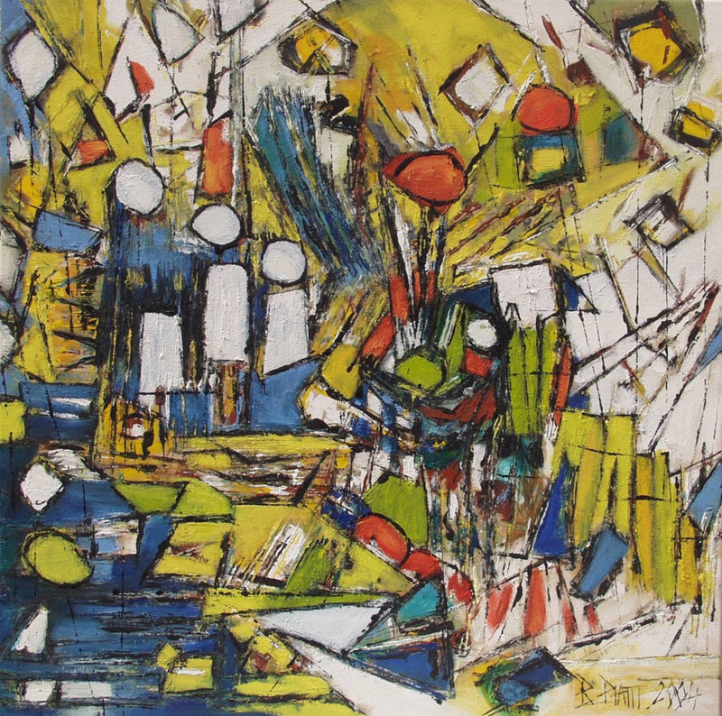 Vide Ordures, Huile Sur Tissu, 50x50cm Copie
