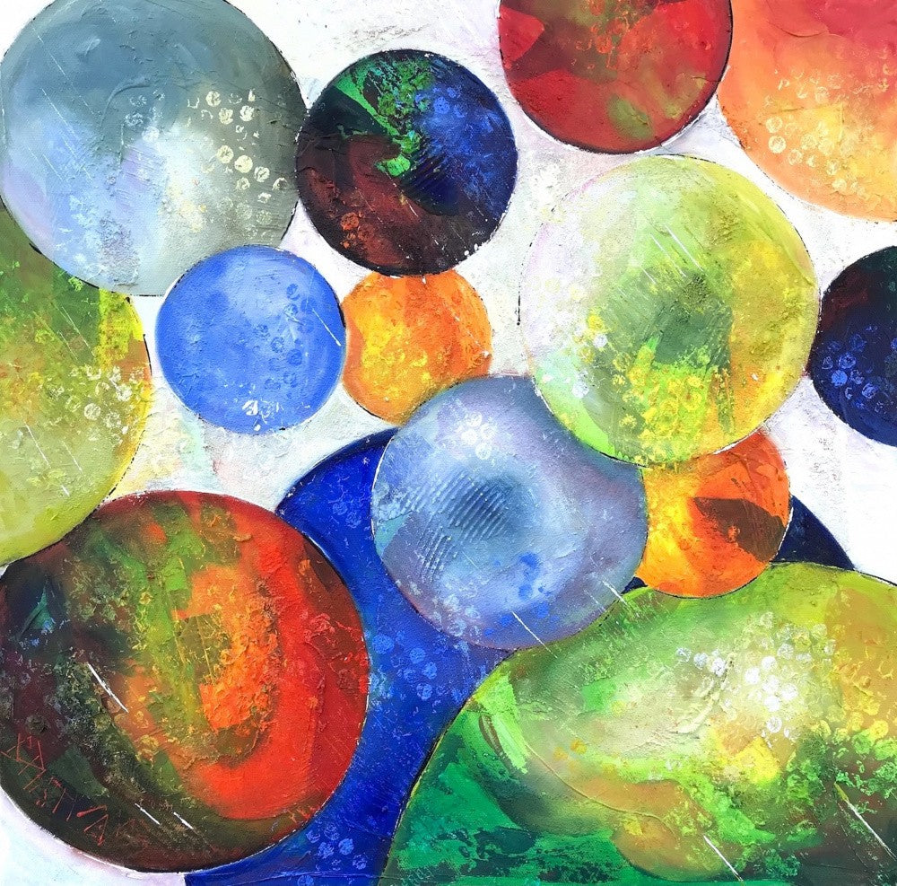 2. Magic Ii 50 X 50 X 4 Cm Huile Sur Toile 2023 Copie