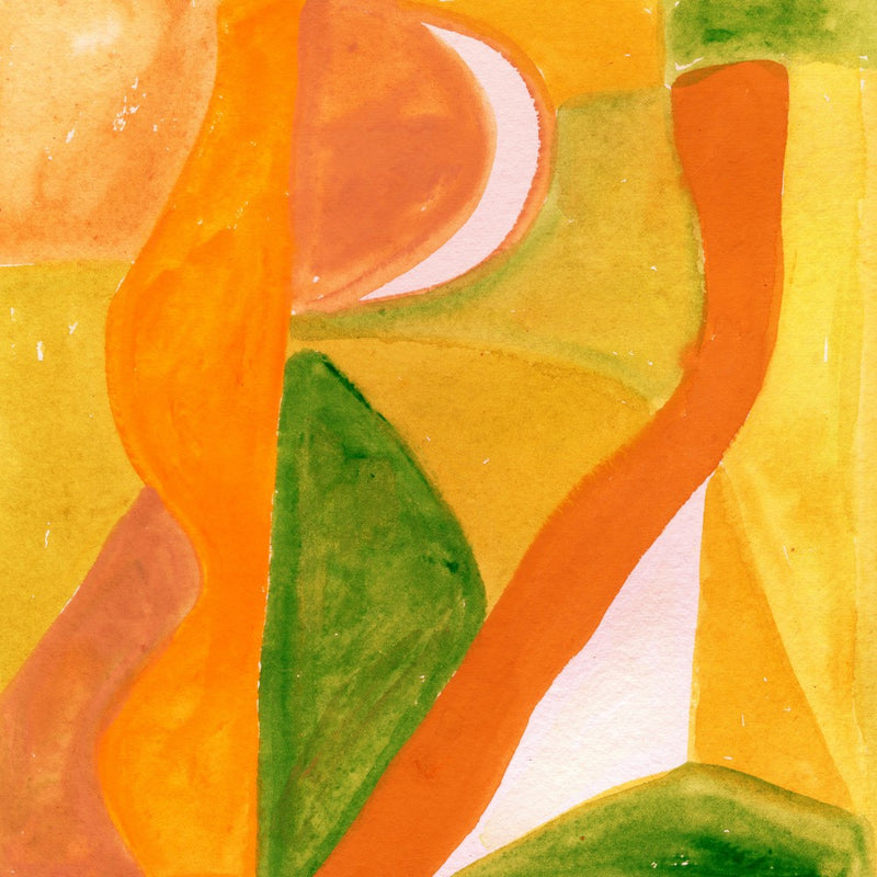 Abstrait Orange et Doré