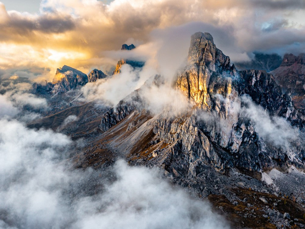 Mountain in the clouds