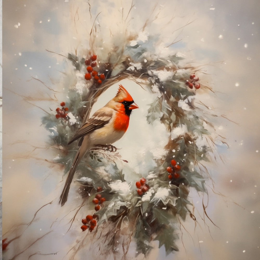 Cardinal's Winter Perch