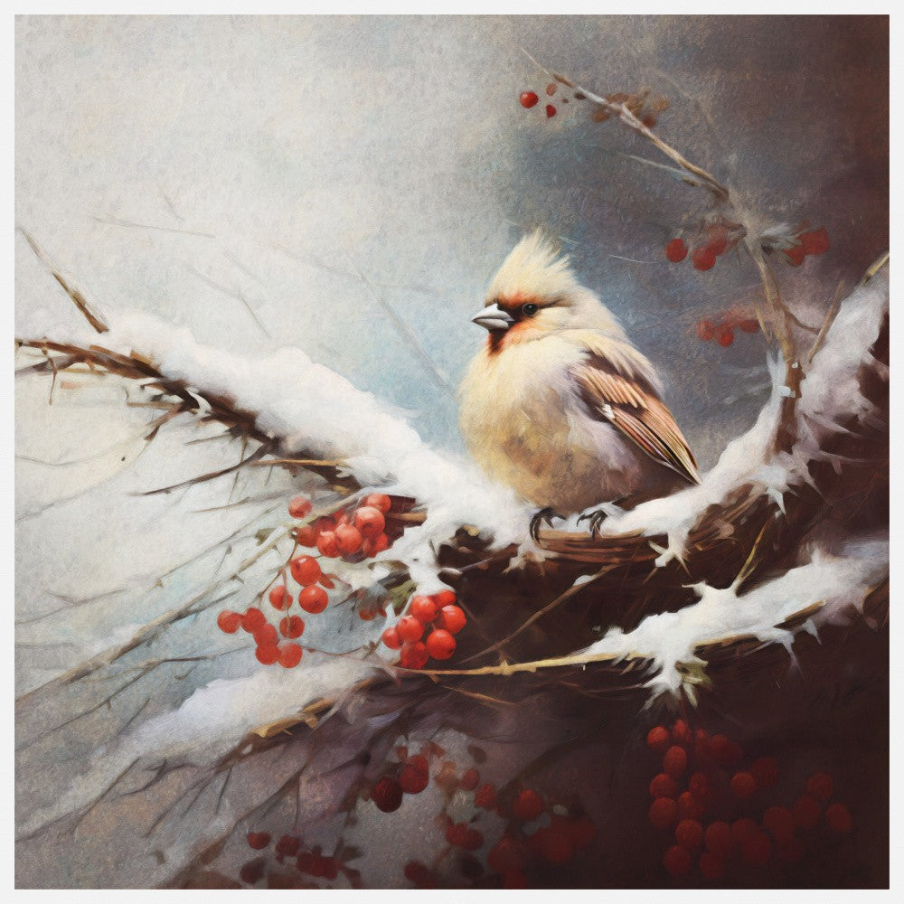 Winter's Feathered Perch