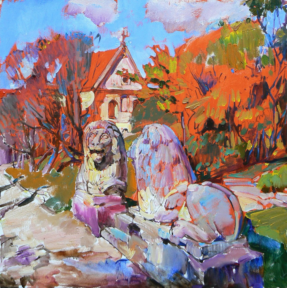 Park with lions