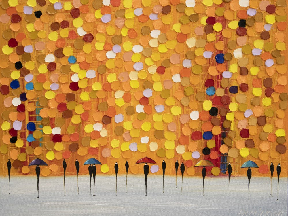 6 Umbrellas At Sunset