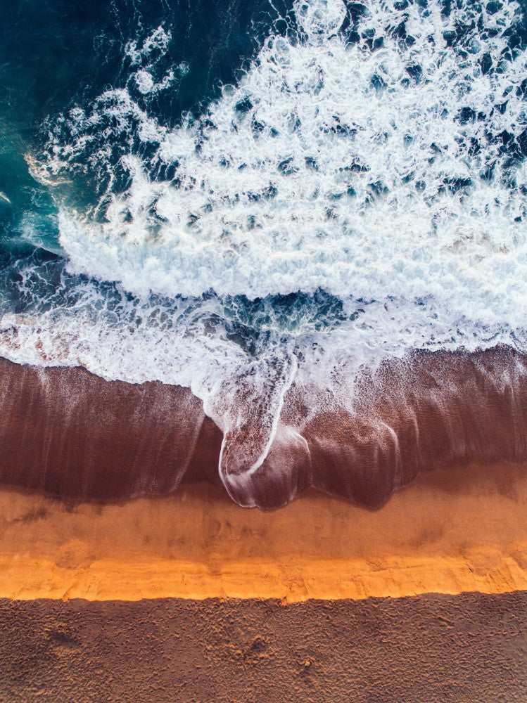 Beachscape With Waves Crashing