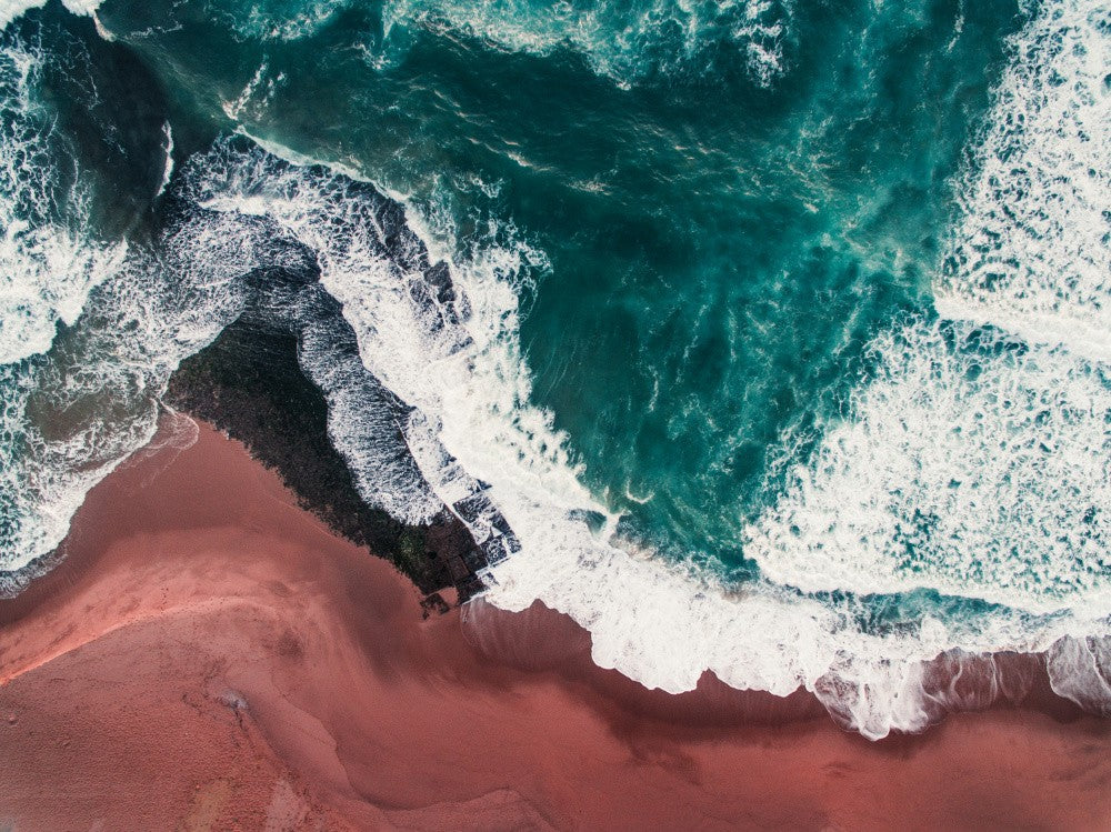 Crimson Coast Waves