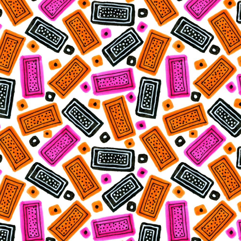 Orange Raspberry Black Party Time