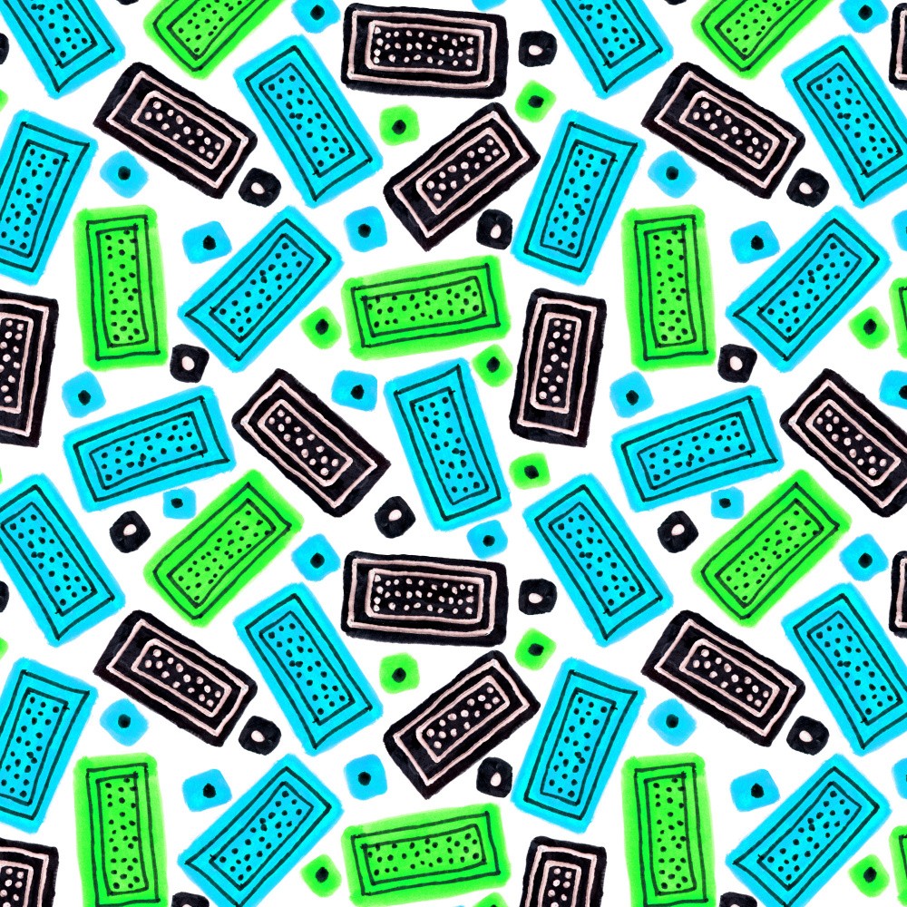 Turquoise Black Green Party Time
