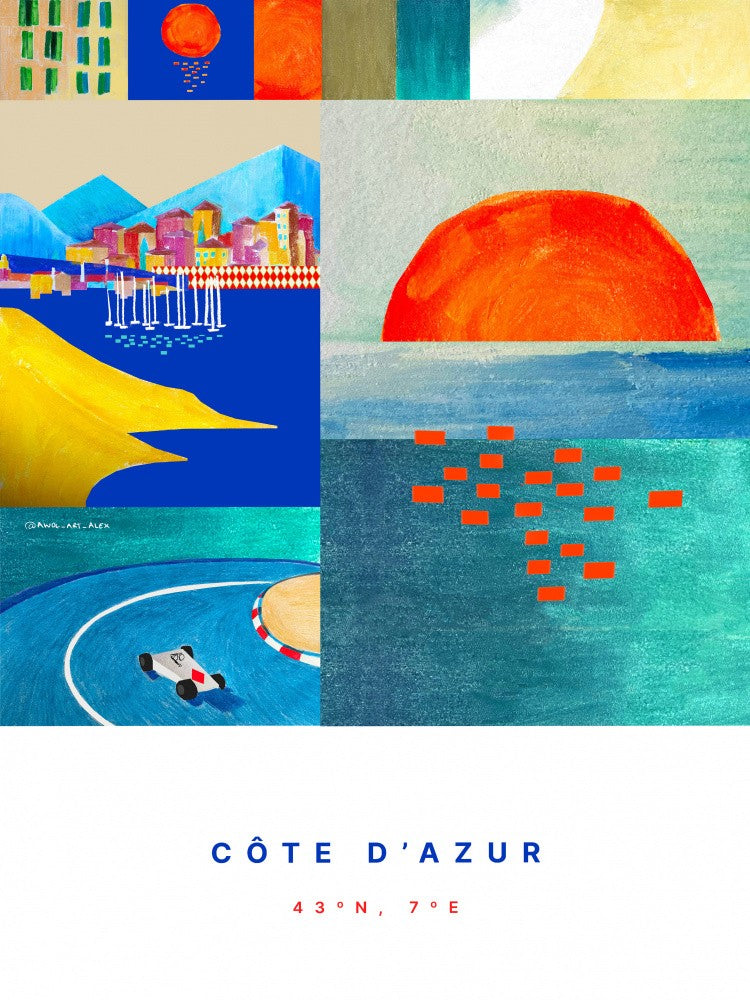 MODERN RIVIERA: COLOURFUL CÔTE D&#039;AZUR POSTER