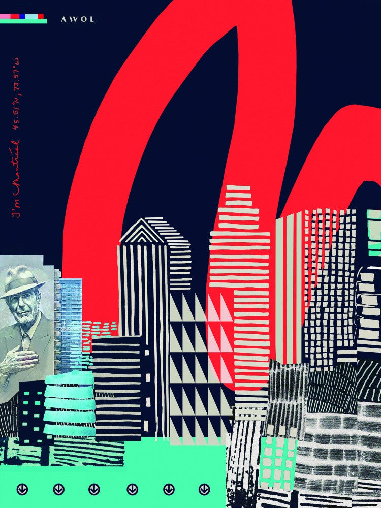 Urban Skyline Art, Montreal City Graphic Wall Poster