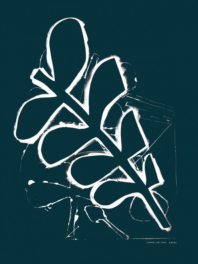Abstract Plant Art, Leaves Stencil
