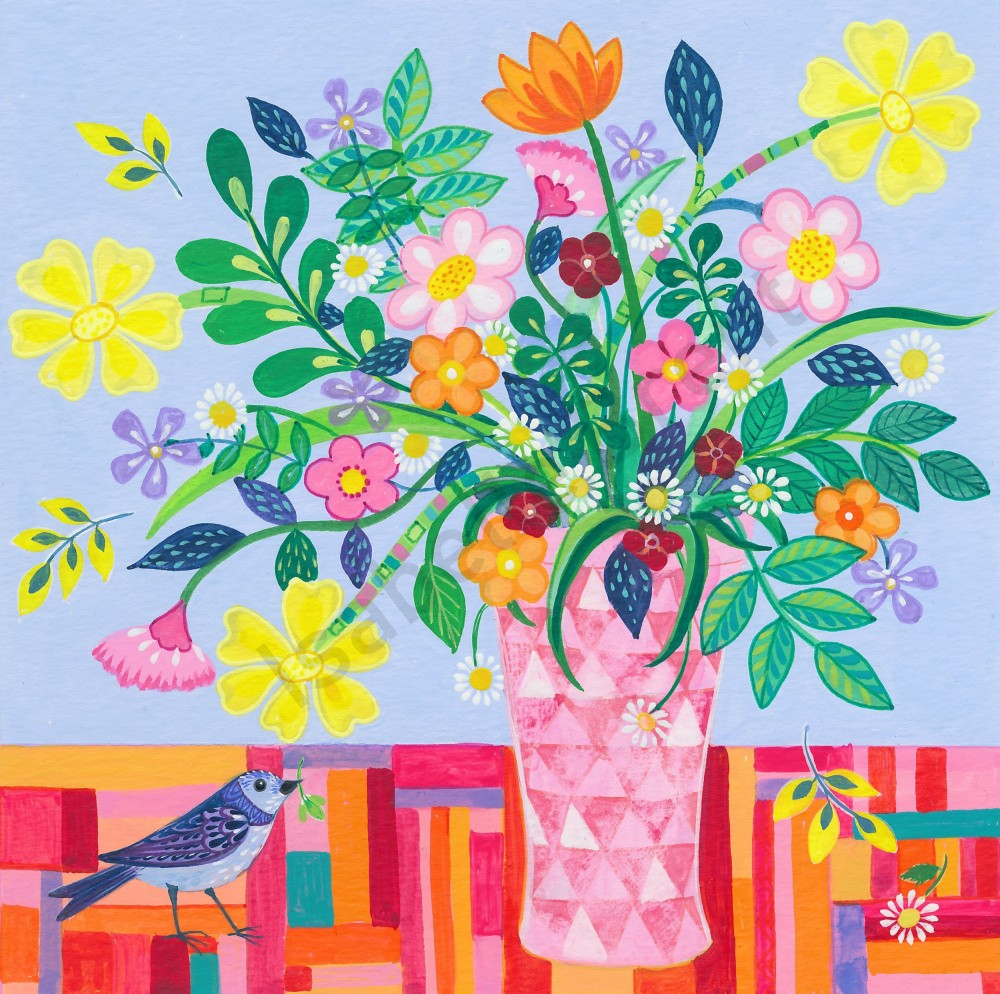 Little Bird and Bouquet