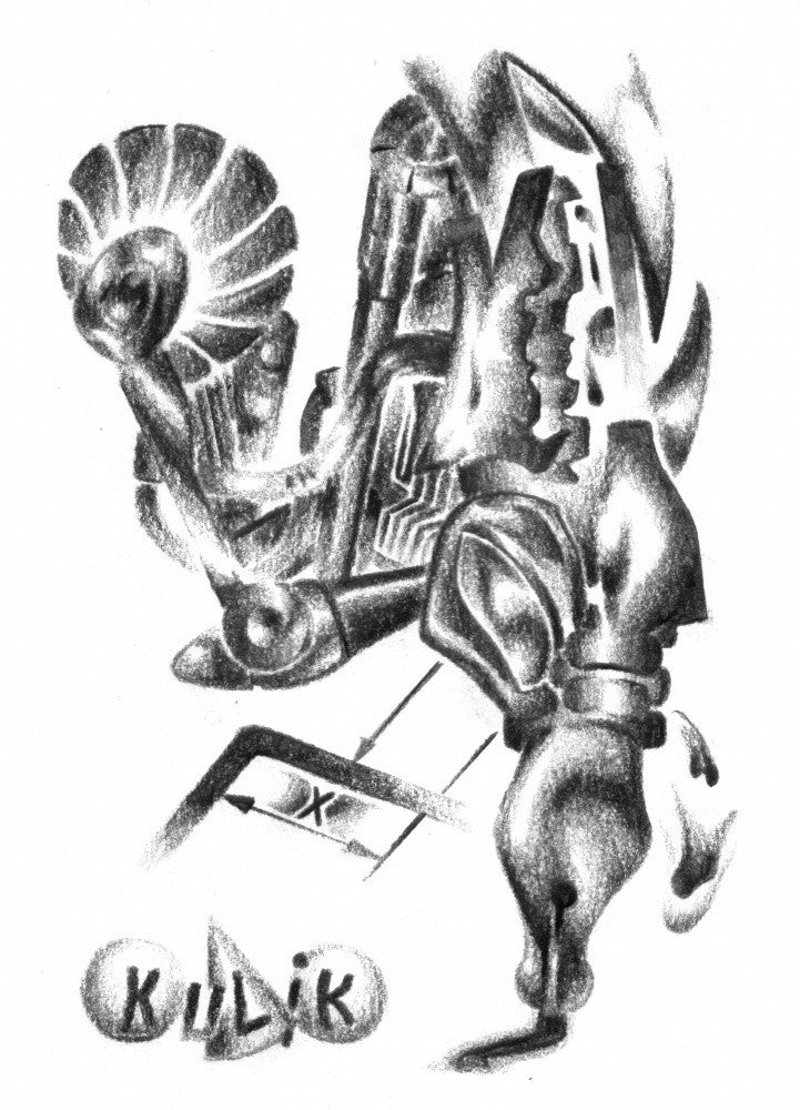 Science-Fiction-Cyborg Kunstzeichnungsskizze 131