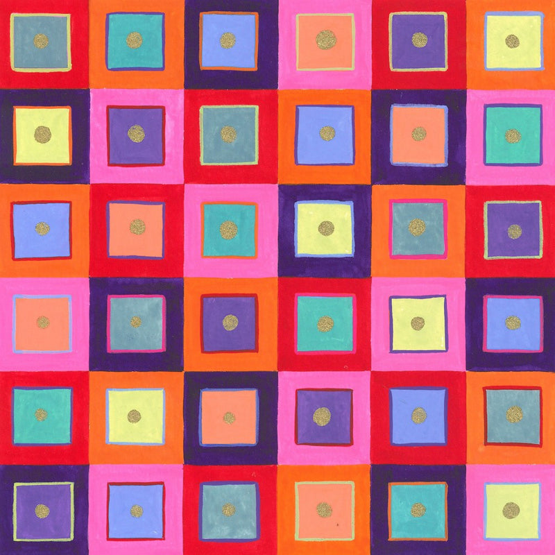 Pink and Red Spectrum Tile Pattern