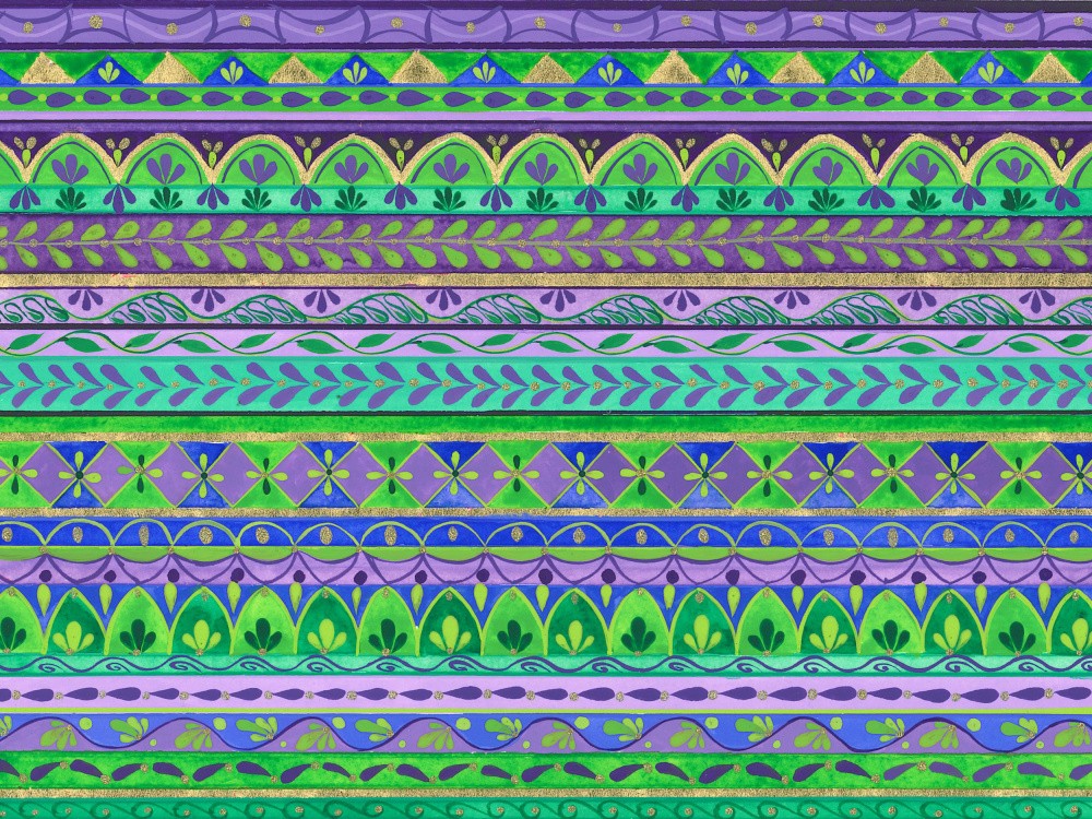 Purple and Green Stripe Patterns