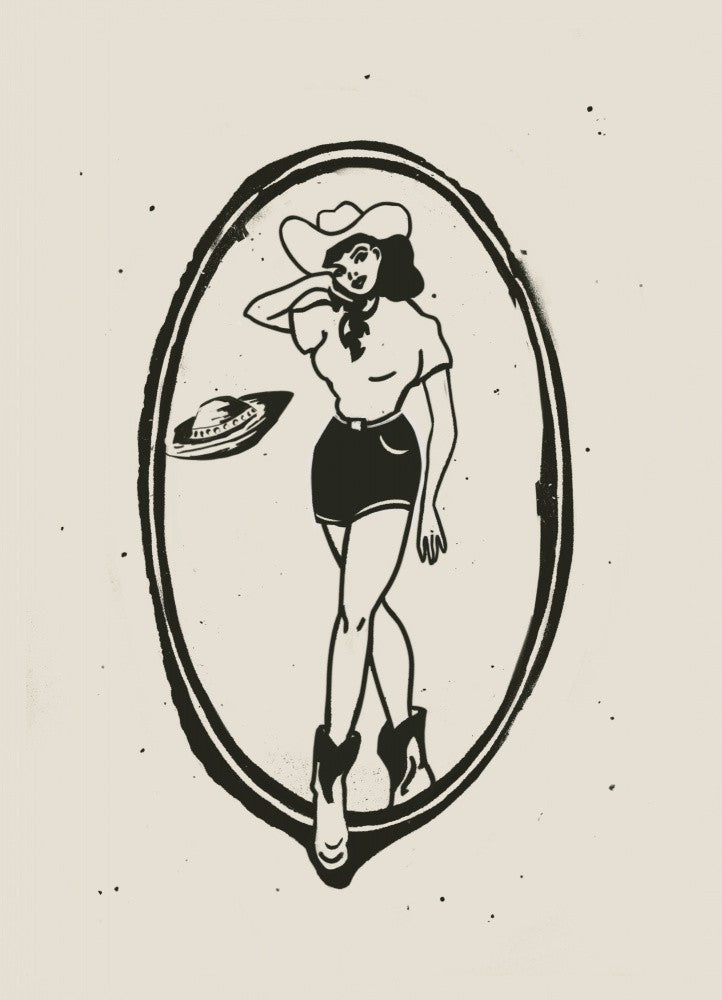 Pinup Space Cowgirl