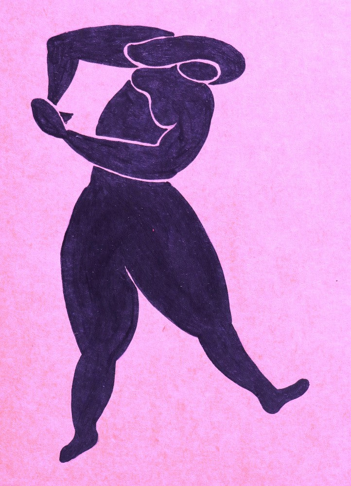 Tanzende Silhouette