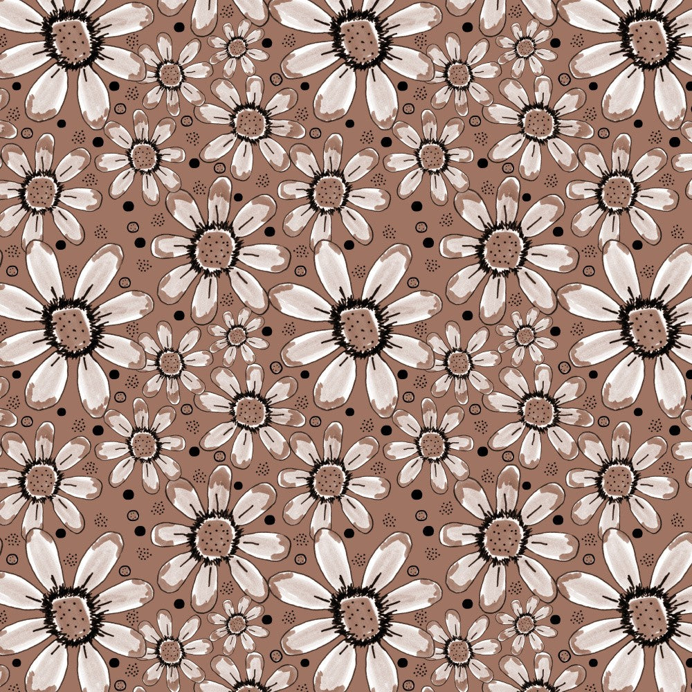 Cool Florals Mocha Mousse