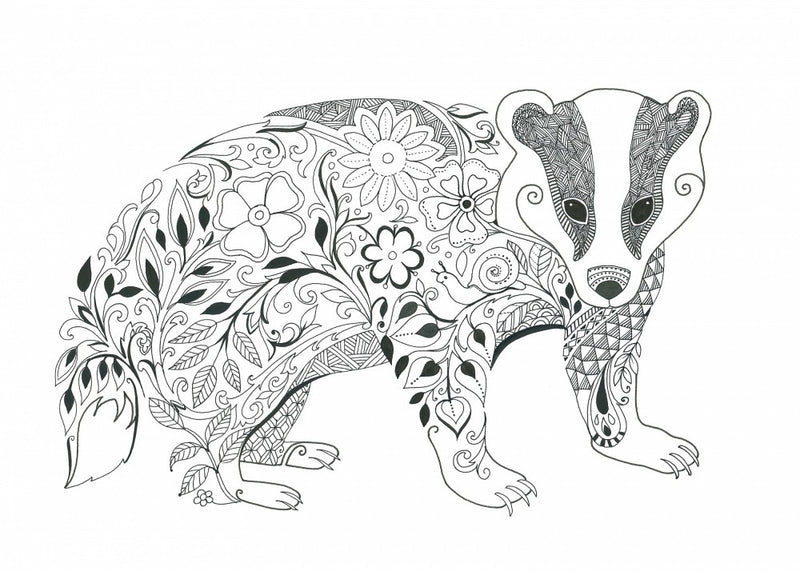 Floral Badger Design