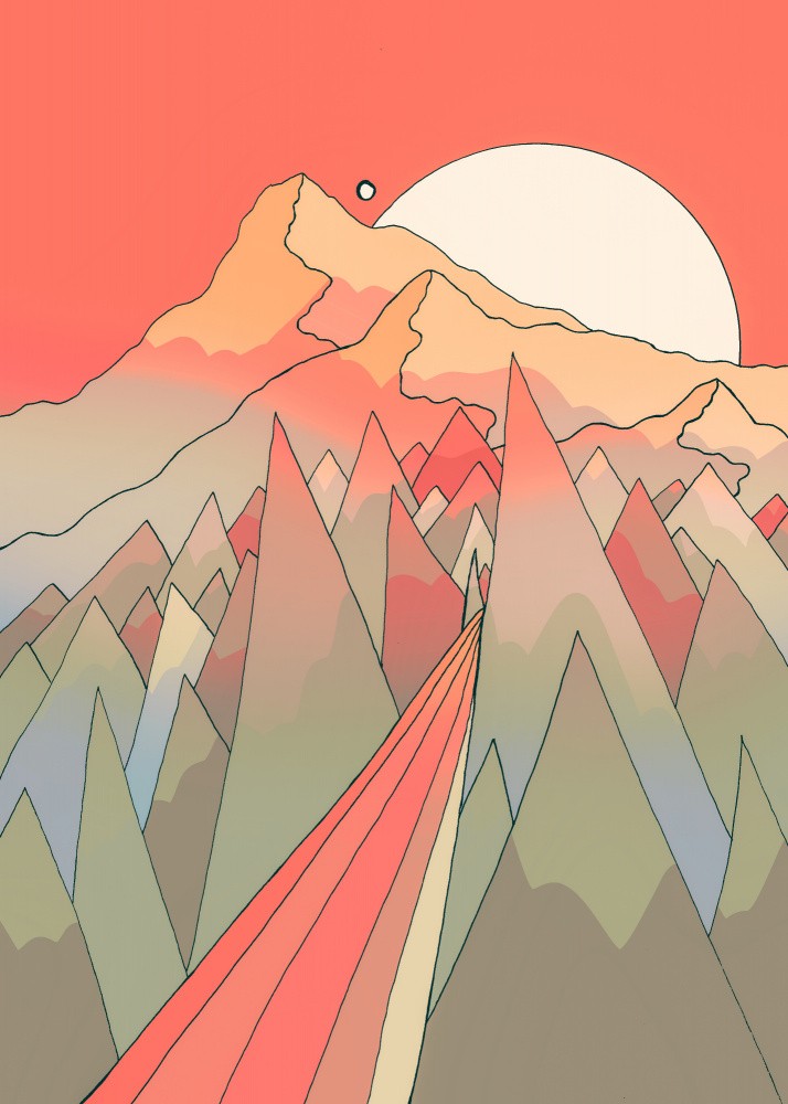 An orange morning view