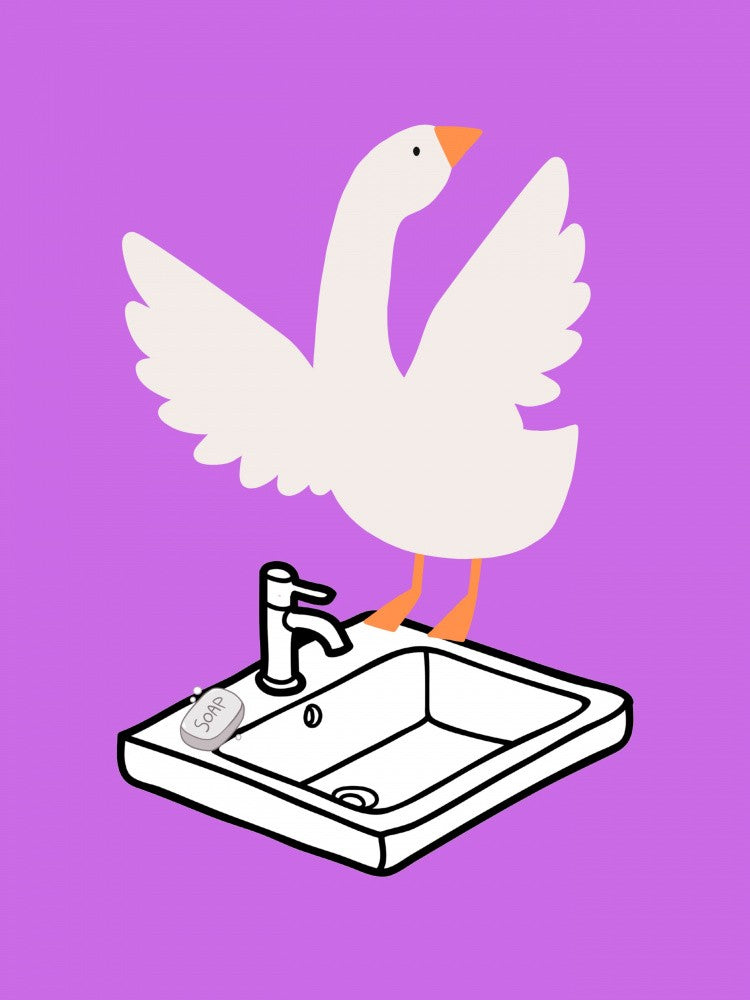 Silly Goose - Sink Art Purple