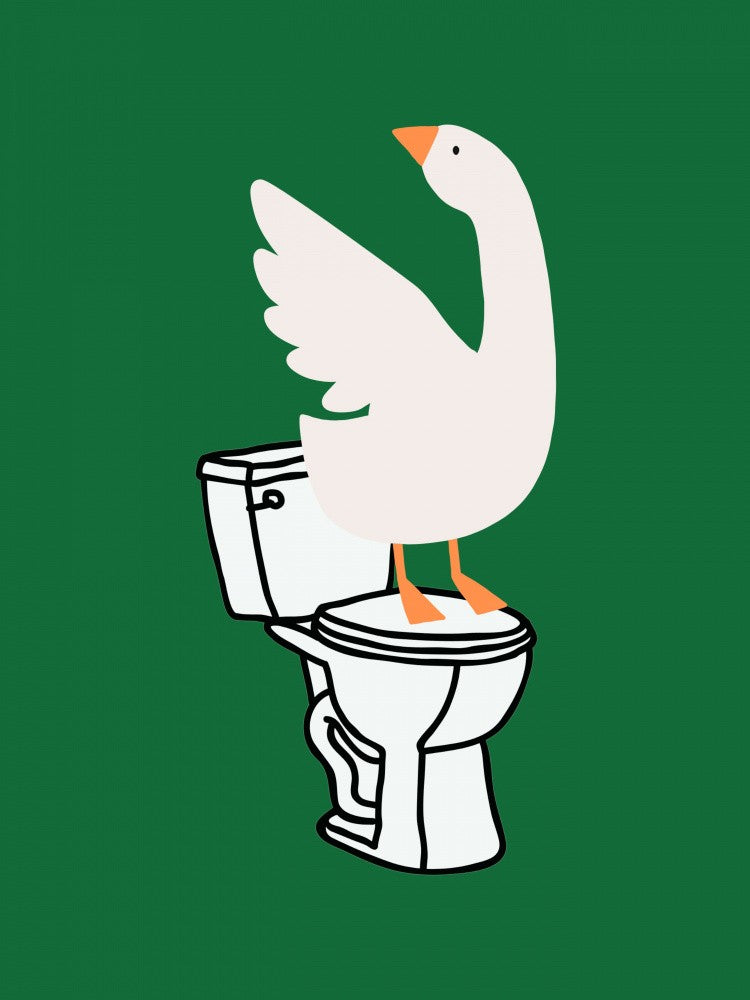Alberne Gans - Toilettenkunst Grün
